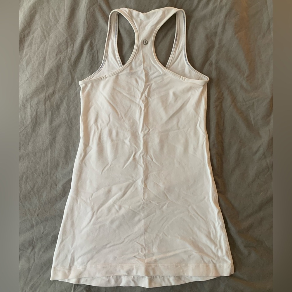 White lululemon tank top. Size 4.